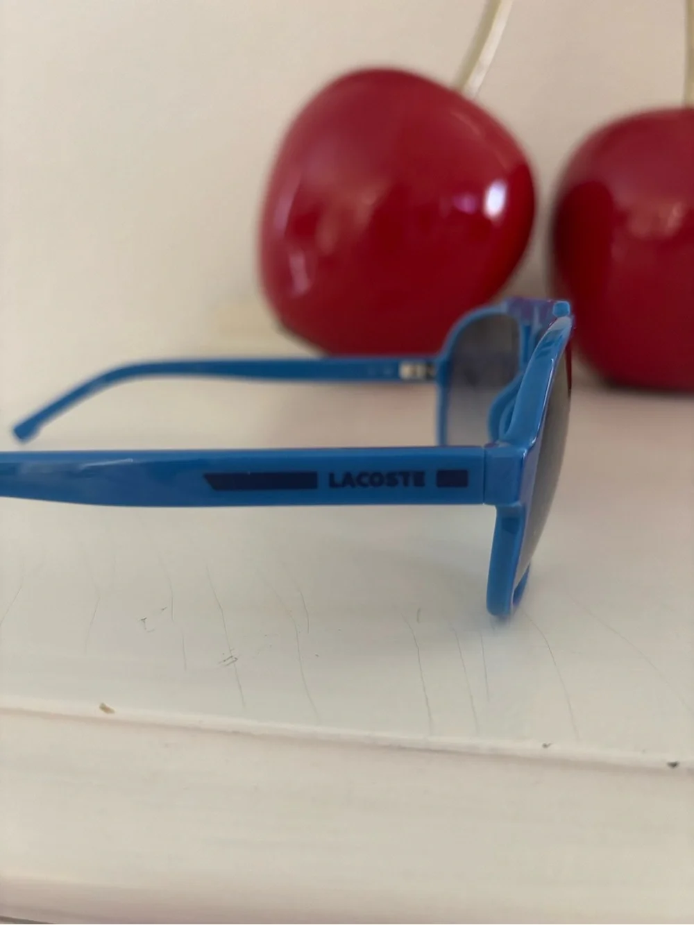Lacoste Blue Aviator Sunglasses with Dark Gray Gradient Lenses